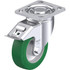 Blickle 910302 Top Plate Casters; Mount Type: Plate ; Number of Wheels: 1.000 ; Wheel Diameter (Inch): 4 ; Wheel Material: Polyurethane ; Wheel Width (Inch): 1-9/16 ; Wheel Color: Green