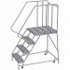 TRI-ARC WLAR104164-D5 Aluminum Rolling Ladder: 4 Step
