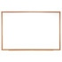 GHENT MANUFACTURING INC. M2W-48-4 Ghent M2W Non-Magnetic Dry-Erase Whiteboard, Porcelain, 48 1/2in x 96 1/2in, Oak Wood Frame, Natural Finish