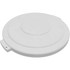 Carlisle 84103302 Trash Can & Recycling Container Lids; Lid Type: Flat ; Lid Shape: Round ; Container Shape: Round ; Compatible Container Capacity: 32 Gallon ; Color: White ; Material: HDPE
