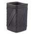 SAFCO PRODUCTS 9372BL Twist Waste Receptacle with Open Top, 32 gal, Steel, Black