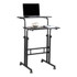 EMS MIND READER LLC SDROLLXL-BLK Mind Reader Mobile 19.5inW Height Adjustable Mobile Sit/Stand Desk, Black