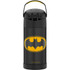 KING-SEELEY THERMOS/THERMOS F4100BM6 Thermos FUNtainer Water Bottle 12oz Batman - 12 fl oz - Yellow, Black - Stainless Steel, Silicone