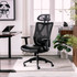 OFFICE DEPOT 52119-BLK Serta SitTrue Ridgefield Ergonomic Mesh/Vegan Leather High-Back Task Chair, Black