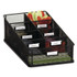 SAFCO PRODUCTS 3291BL Onyx Breakroom Organizers, 7 Compartments, 16 x 8.5 x 5.25, Steel Mesh, Black