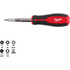 Milwaukee Tool 48-22-2914 Bit Screwdrivers; Type: Combination ; Tip Type: Phillips; Square; Slotted; Torx ; Drive Size (TXT): 1/4 in; 3/8 in; 5/16 in ; Shaft Length: 3.2500 ; Handle Type: Tri-Lobular ; Overall Length (Decimal Inch): 8