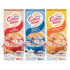 Enjoy a cup of your favorite coffee perfected to your liking with the Coffee-Mate Creamer Singles Variety Pack. Each creamer is deliciously rich and smooth to perfectly combine with your favorite hot or cold brew.  Rich and smooth creamers transform each cup of coffee into a delicious treat.  Blends quickly and completely into your cold or hot beverage.  Packaged in handy single-serve tubs.  Non-dairy.  No refrigeration necessary.  Includes 150 creamer singles in flavors Original, Hazelnut and French Vanilla.