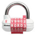 MASTER LOCK COMPANY 1534D Password Plus Combination Lock, Hardened Steel Shackle, 2.5" Wide, Chrome/Assorted
