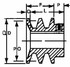 Value Collection 2BK30-1 1" Bore Diam, 3.15" OD, Finished Bore Two Groove Sheave