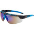 Uvex S2873 Safety Glass: Scratch-Resistant, Polycarbonate, Blue Mirror Lenses, Full-Framed, UV Protection