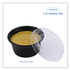 BOARDWALK PRTLID2 Souffle/Portion Cup Lids, Fits 1.5 oz and 2 oz Portion Cups, Plastic, Clear, 2,500/Carton