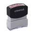 UNIVERSAL UNV10070 Pre-inked Stock Stamps; Message: URGENT; URGENT; URGENT ; Material: Plastic ; Imprint Shape: Rectangle ; Ink Color: Red ; Border Shape: Rectangle ; Imprint Area Height: 0.56