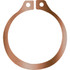 Rotor Clip SH-18BC External SH Style Retaining Ring: 0.175" Groove Dia, 0.188" Shaft Dia, Beryllium Copper