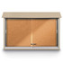 United Visual Products UVMC4530-SAND-C Enclosed Cork Bulletin Board: 45" Wide, 30" High, Cork, Natural Tan
