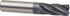 Accupro 625L2500-010C11 Corner Radius End Mill: 1/4" Dia, 3/4" LOC, 25 deg Helix, AlTiN Coated, Corner Radius End, Centercutting