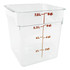 CAMBRO MFG. CO. 8SFSCW135 Cambro Food Storage Container, 9inH x 8 3/4inW x 8 3/4inD, 8 Qt, Clear