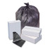 INTEGRATED BAGGING SYSTEMS Inteplast Group EC242406K High-Density Commercial Can Liners, 10 gal, 6 mic, 24" x 24", Black, Perforated Roll, 50 Bags/Roll, 20 Rolls/Carton