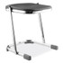 NATIONAL PUBLIC SEATING NPS® 6618 6600 Series Elephant Z-Stool, Backless, Supports Up to 500lb, 18" Seat Height, Black Seat, Chrome Frame