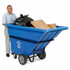 Global Industrial™ Extra HD Plastic Recycling Tilt Truck 1 Cu. Yd. Cap 2100 Lbs. Cap Blue p/n 242097