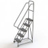 TRI-ARC KDTF105166 Steel Rolling Ladder: 5 Step