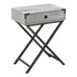 MONARCH PRODUCTS Monarch Specialties I 3552  Leigh Accent Table, 24inH x 18-1/4inW x 12inD, Gray/Black