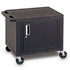H. Wilson WT26C2E  Plastic Utility Cart With Locking Cabinet, 26inH x 24inW x 18inD, Black