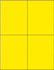 Tape Logic LL183YE Label Maker Label: Fluorescent Yellow, Paper, 5-1/2" OAL, 4-1/4" OAW, 400 per Roll