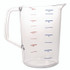 RUBBERMAID COMMERCIAL PROD. 3218 CLE Bouncer Measuring Cup, 4 qt, Plastic, Clear