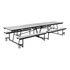 NATIONAL PUBLIC SEATING CORP MTFB12-MDPEPCGYGY National Public Seating 12ft Rectangle Mobile Table With Benches, Gray Nebula