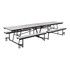 NATIONAL PUBLIC SEATING CORP National Public Seating MTFB12-MDPEPCGYGY  12ft Rectangle Mobile Table With Benches, Gray Nebula