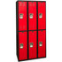 Hallowell U3282-2MR Lockers; Locker Style: Horizontal ; Locker Configuration: 3-Wide ; Assembled: No ; Shelf Capacity: 0 ; Handle Type: Recessed ; Locker Material: Steel