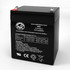 Battery Clerk LLC AJC® Liftmaster 2500 Garage Door Replacement Battery 5Ah 12V F1 p/n AJC-D5S-V-0-188735