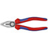 Knipex 03 02 180 Pliers; Jaw Texture: Serrated ; Plier Type: Combination ; Jaw Length (mm): 21.00 ; Jaw Width (mm): 54.00 ; Overall Length (Inch): 7-1/4in ; Handle Color: Red; Blue