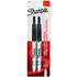 SANFORD LP Sharpie 1735801  Retractable Permanent Markers, Ultra-Fine Point, Black, Pack Of 2