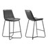 GLAMOUR HOME GHSTL-1274  Amery Bar Stools, Black/Gray, Set Of 2 Stools