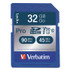 VERBATIM CORPORATION 98047 32GB Pro 600X SDHC Memory Card, UHS-I V30 U3 Class 10