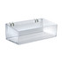 AZAR DISPLAYS 556116  Adjustable Divider Bin For Pegboard/Slatwall, Metal U-Hooks, Small Size, 4in x 16in x 7in, Clear