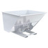 Vestil D-300-LD-NB-WHT Stationary Tilt Hopper: 2,000 lb Capacity, 82" Wide, 69" Long, 51" High