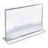 AZAR DISPLAYS 152711  Acrylic Horizontal Sign Holders, 11inH x 14inW x 3inD, Clear, Pack Of 10 Holders