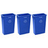 ADIR CORP. Alpine ALP477-BLU-3PK  Industries Indoor Trash Container Recycling Bins, 23 Gallons, Blue, Pack Of 3 Bins
