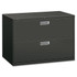 HNI CORPORATION HON 692LS  600 42inW x 19-1/4inD Lateral 2-Drawer File Cabinet With Lock, Charcoal