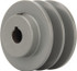 Value Collection 2BK30-5/8 5/8" Bore Diam, 3.15" OD, Finished Bore Two Groove Sheave