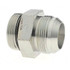 Brennan BD-16362 Steel Flared Tube Connector: 1-1/4" Tube OD, 1-5/8-12 x 1-5/8-12 Thread, 37 ° Flared Angle