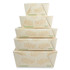 WORLD CENTRIC TONT3 No Tree Folded Takeout Containers, 65 oz, 6.25 x 8.7 x 2.5, Natural, Sugarcane, 200/Carton