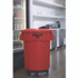 RUBBERMAID COMMERCIAL PROD. 2643-60REDCT Vented Round Brute Container, 44 gal, Plastic, Red, 4/Carton