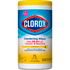 THE CLOROX COMPANY 01628EA Clorox Disinfecting Wipes, Bleach Free Cleaning Wipes - Crisp Lemon - 75 Count