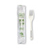 WORLD CENTRIC FOPSI TPLA Wrapped Cutlery, Fork, Plastic, White, 750/Carton