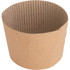 GENUINE JOE 19049  Corrugated Hot Cup Sleeves, Brown, Pack Of 50