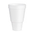 DART 32AJ32 Foam Drink Cups, 32 oz, Tapered Bottom, White, 25/Bag, 20 Bags/Carton