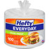 REYNOLDS CONSUMER PRODUCTS LLC D28100 Hefty Everyday Soak Proof Disposable Foam Plates, 8 14/16in Diameter, White, Pack Of 100